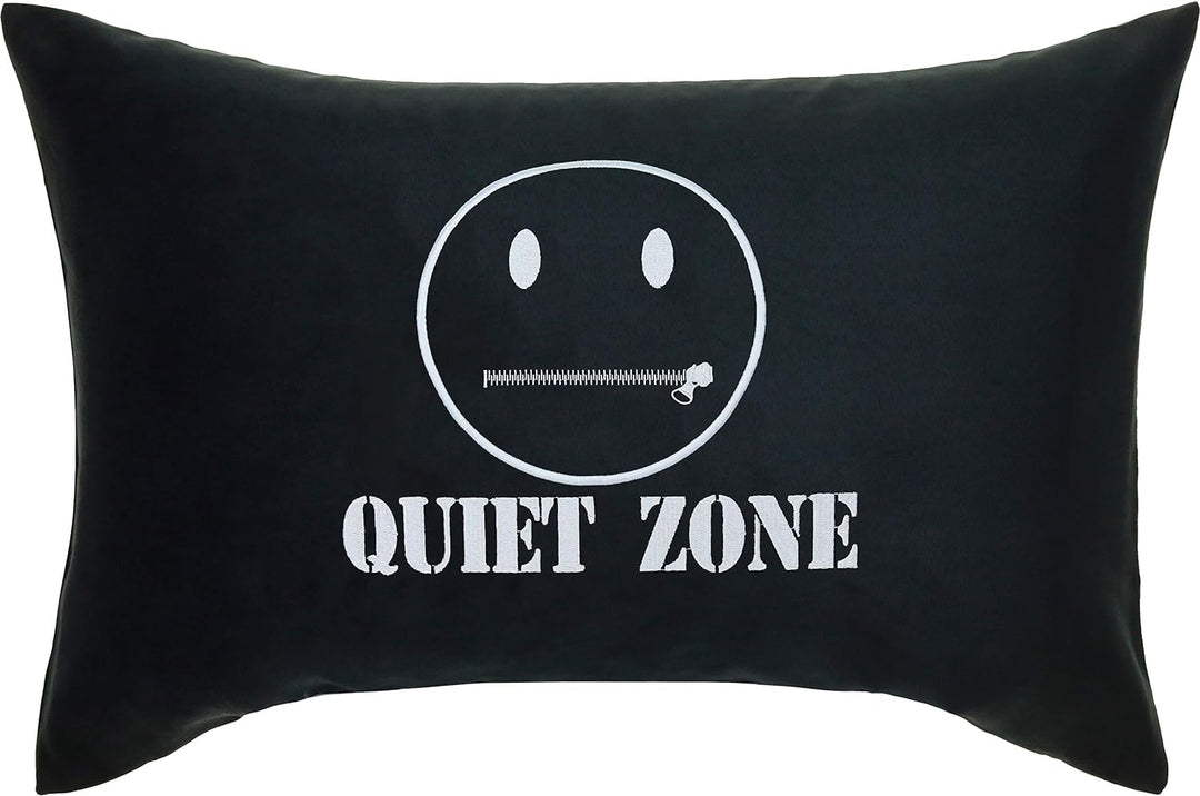 Quiet Zone Kissen mit lustigem Spruch 40x60cm lustiges Einweihungsgeschenk Wohnzimmer Dekokissen mit