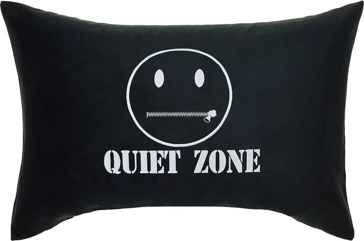 Quiet Zone Kissen mit lustigem Spruch 40x60cm lustiges Einweihungsgeschenk Wohnzimmer Dekokissen mit