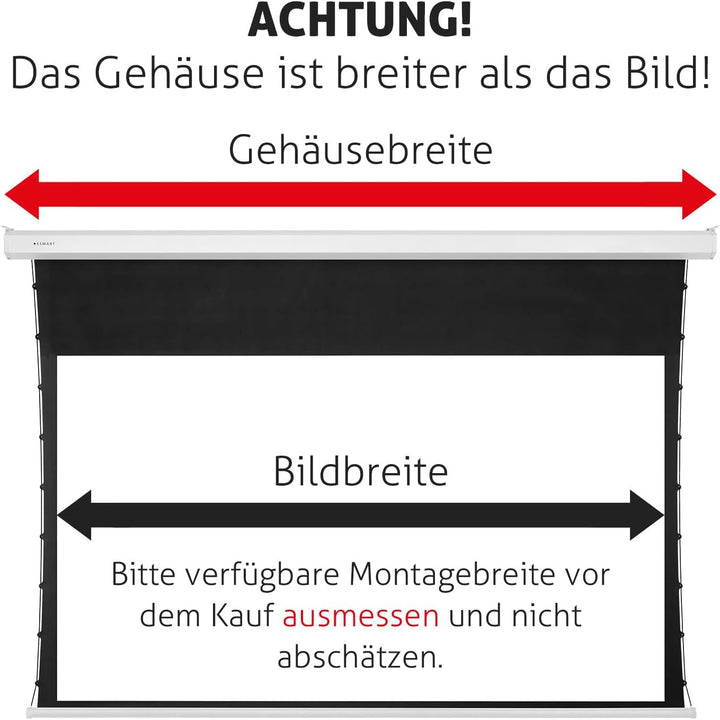 ESMART Economy EXR Rollo-Leinwand [Grössenauswahl] 160 x 90 cm (72") | Format 16:9 | Heimkino Beamer