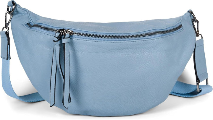 styleBREAKER Damen Halbmond Crossbody Schultertasche, abnehmbarer verstellbarer Schultergurt, Einfar