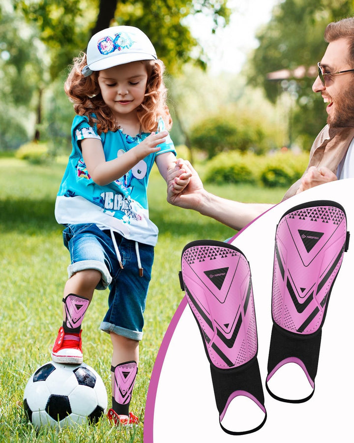 Schienbeinschoner Kinder Fussball Zertifizierte Airsfish Schienbeinschoner für Fussball mit Knöchels