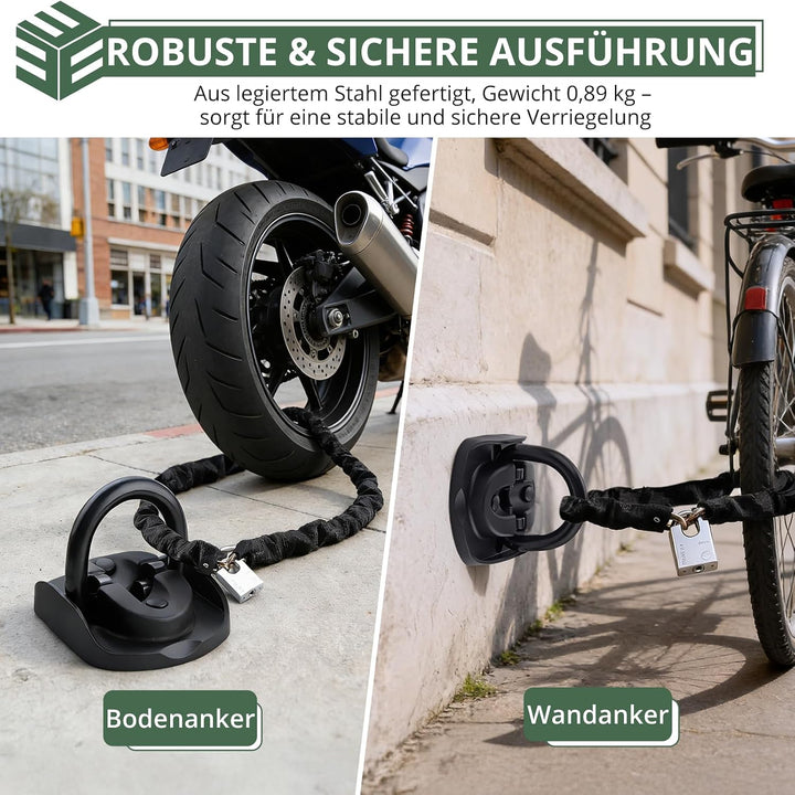 EYPINS Bodenanker/Wandanker mit Diebstahlschutz, einklappbar Befestigungsanker, Bügelstärke Ø 14mm–