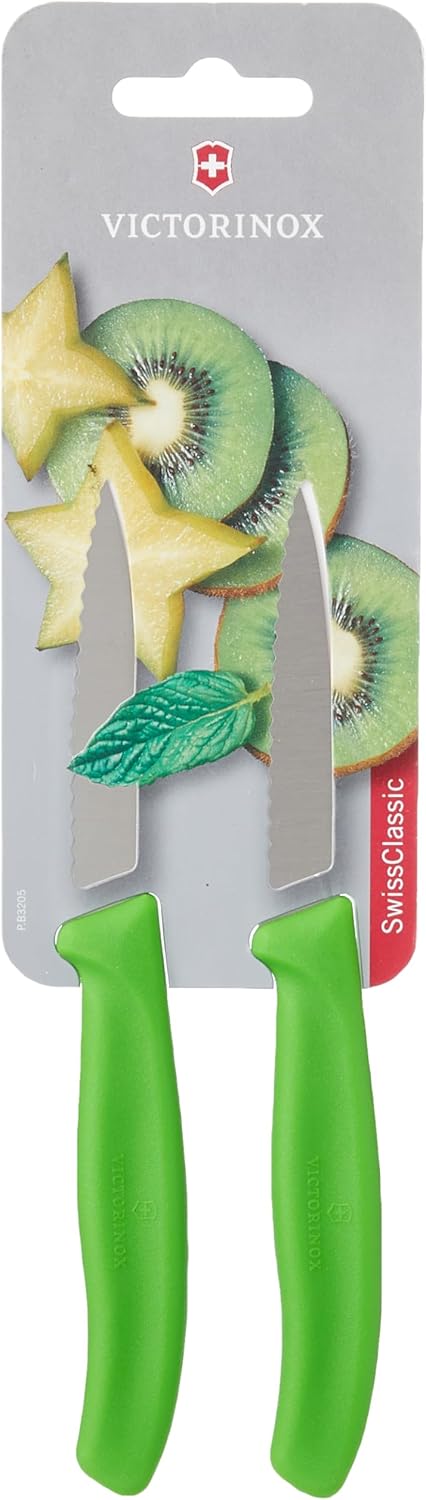 Victorinox, Swiss Classic, Profi Gemüsemesser, Extra Scharfe Klinge, Wellenschliff, 8 cm, Robuster K