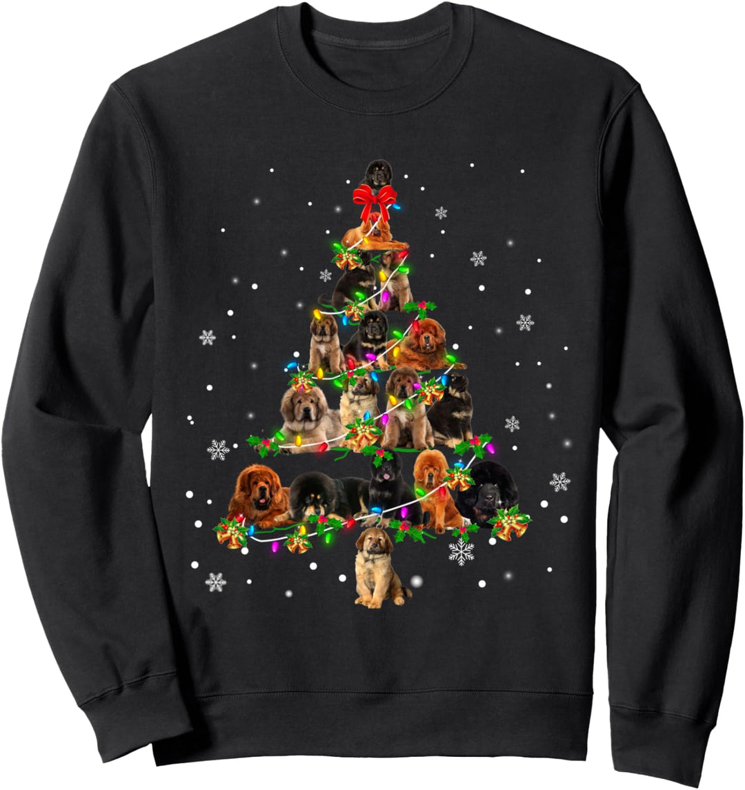 Tibetan Mastiff Christmas Tree X-Mas Gift Sweatshirt
