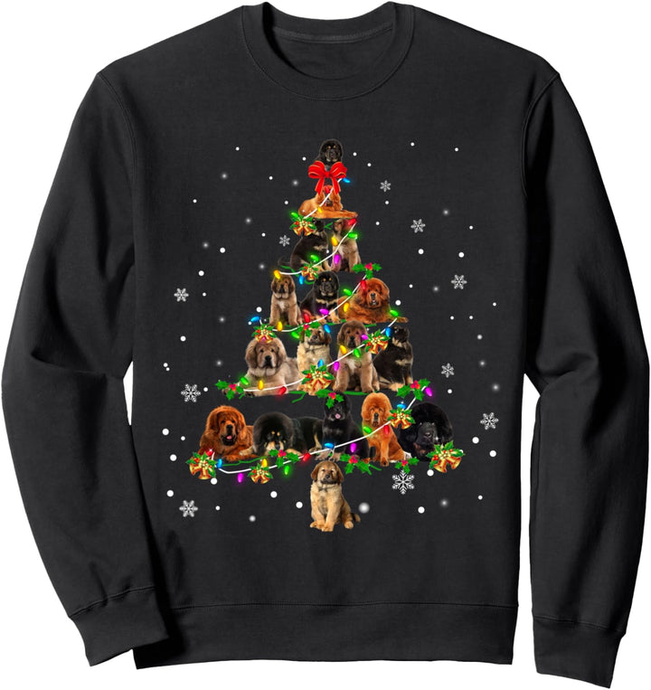 Tibetan Mastiff Christmas Tree X-Mas Gift Sweatshirt