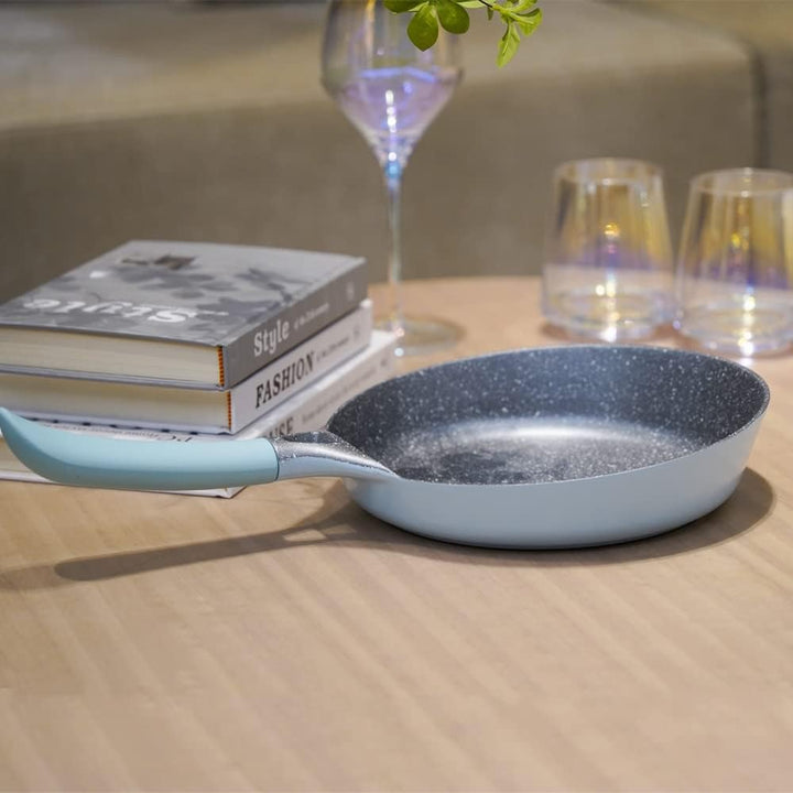 AKIS LE MACARON Pfannenset aus Aluminiumguss 2tlg. Bratpfannen 24cm 28cm Blau Pfannen 24cm+ Pfannen