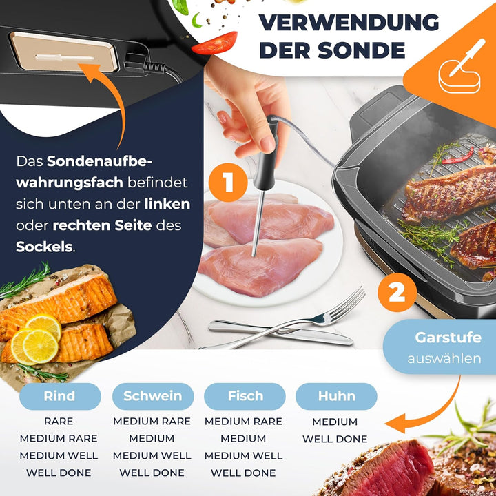 KESSER® Multikocher mit Heissluftfritteuse 8L & 16 Programme Küchengerät - Grillen, Backen, Schmoren