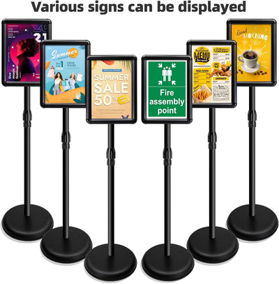 VAIIGO A4 Infoständer Höhenverstellbar Aluminium DIN A4 Plakatständer Informationsständer Präsentati