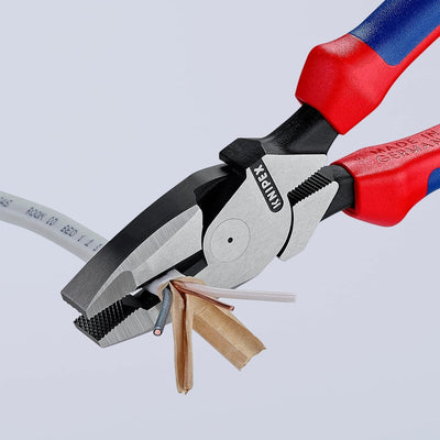 Knipex Kraft-Kombizange "Lineman's Pliers" amerikanisches Modell schwarz atramentiert, mit rutschhem