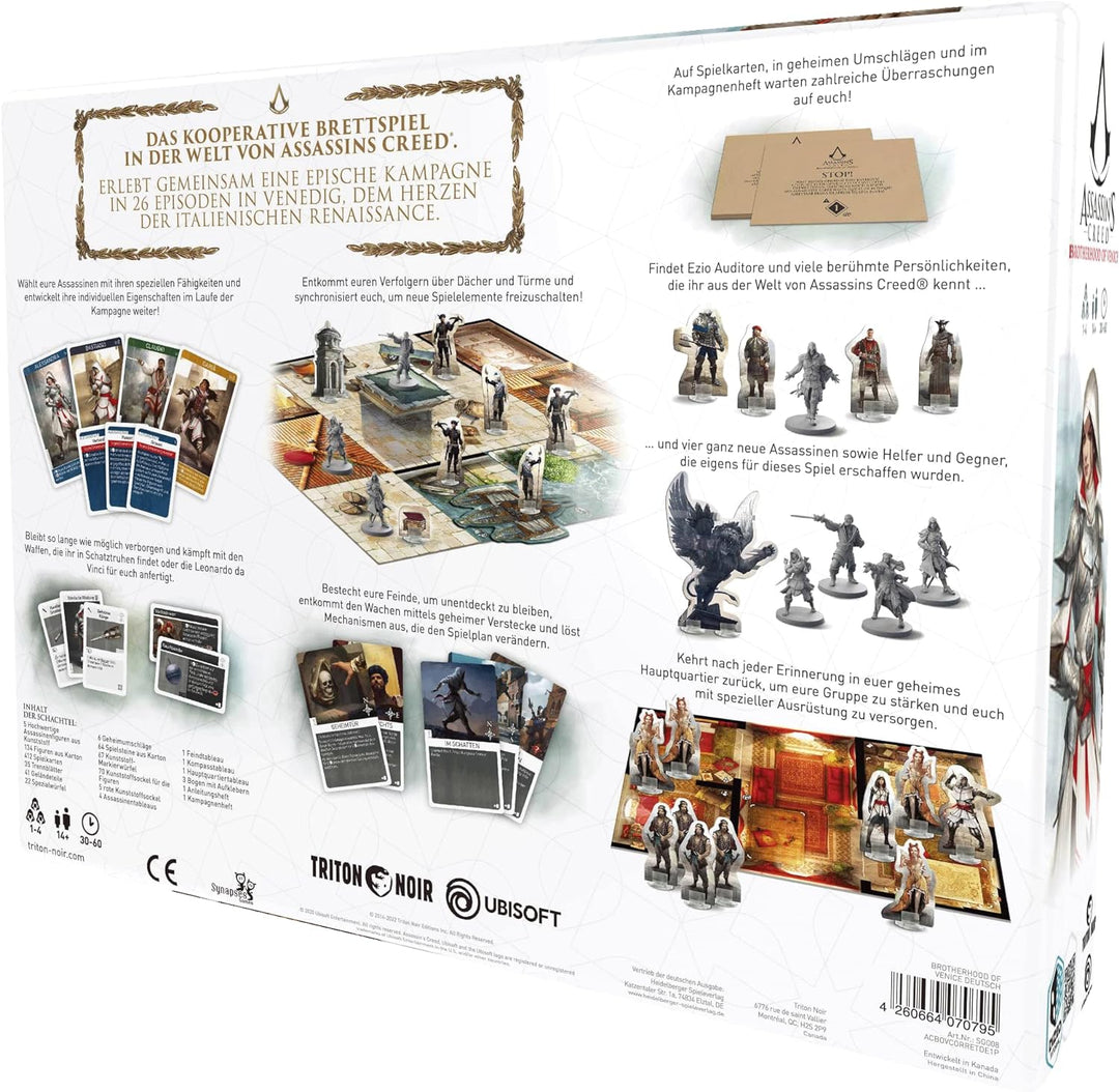 Assassin´s Creed Brettspiel | Synapses Games | Deutsch | Abenteuerspiel für 1-4 Personen | ab 14 Jah