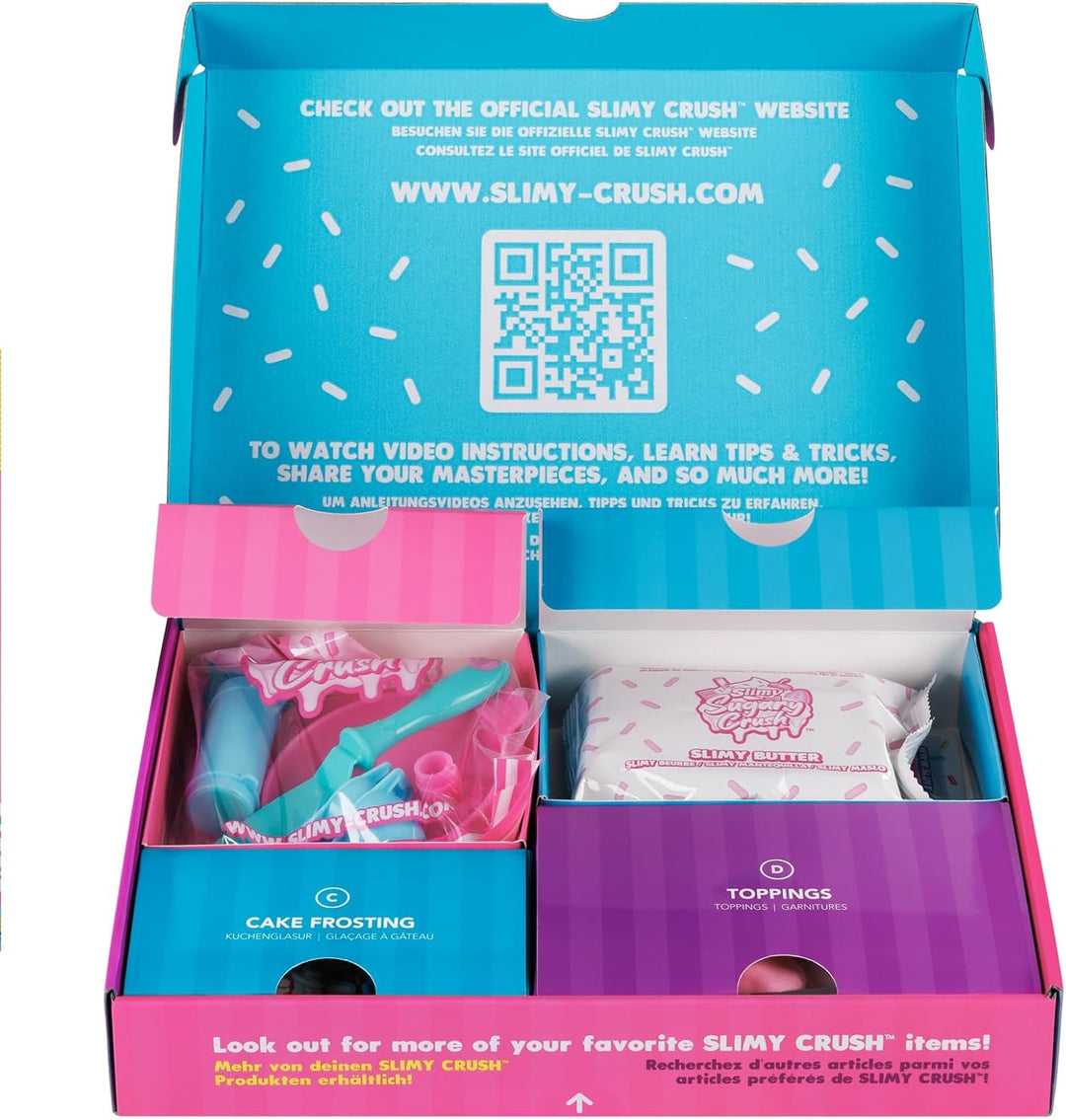 SLIMY Sugary Crush - Party Caakery, Slime und Knete Kreativ-Set, Backspiel zum selber Mischen, Forme