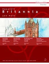 Hahnemühle Britannia Aquarellblock, mattes naturweisses Aquarellpapier, 300 g/m², 12 Blatt, 36 x 48