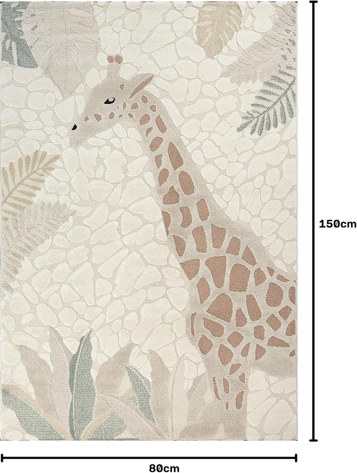 the carpet Jungle Kids Teppich für Kinderzimmer, Kinderteppich, 3D-Effekt, Pflegeleicht, strapazierf