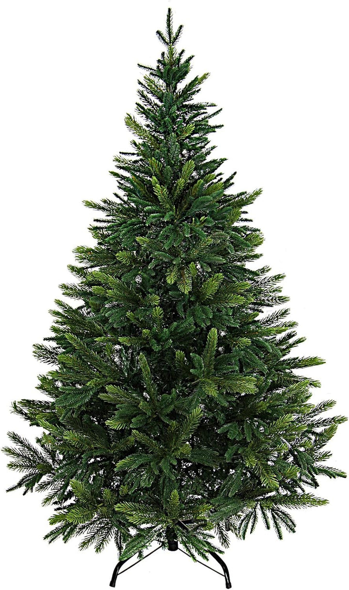 BB Sport Luxus Christbaum 210 cm Mittelgrün/Douglasie künstlicher Weihnachtsbaum PE/PVC Spritzguss M