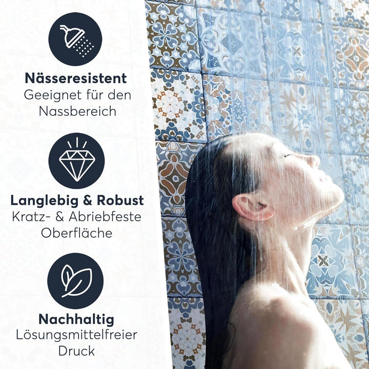 CREATISTO Klebefliesen Stickerfliesen Fliesenfolie - Aufkleber Sticker für Wandfliesen I Klebefliese