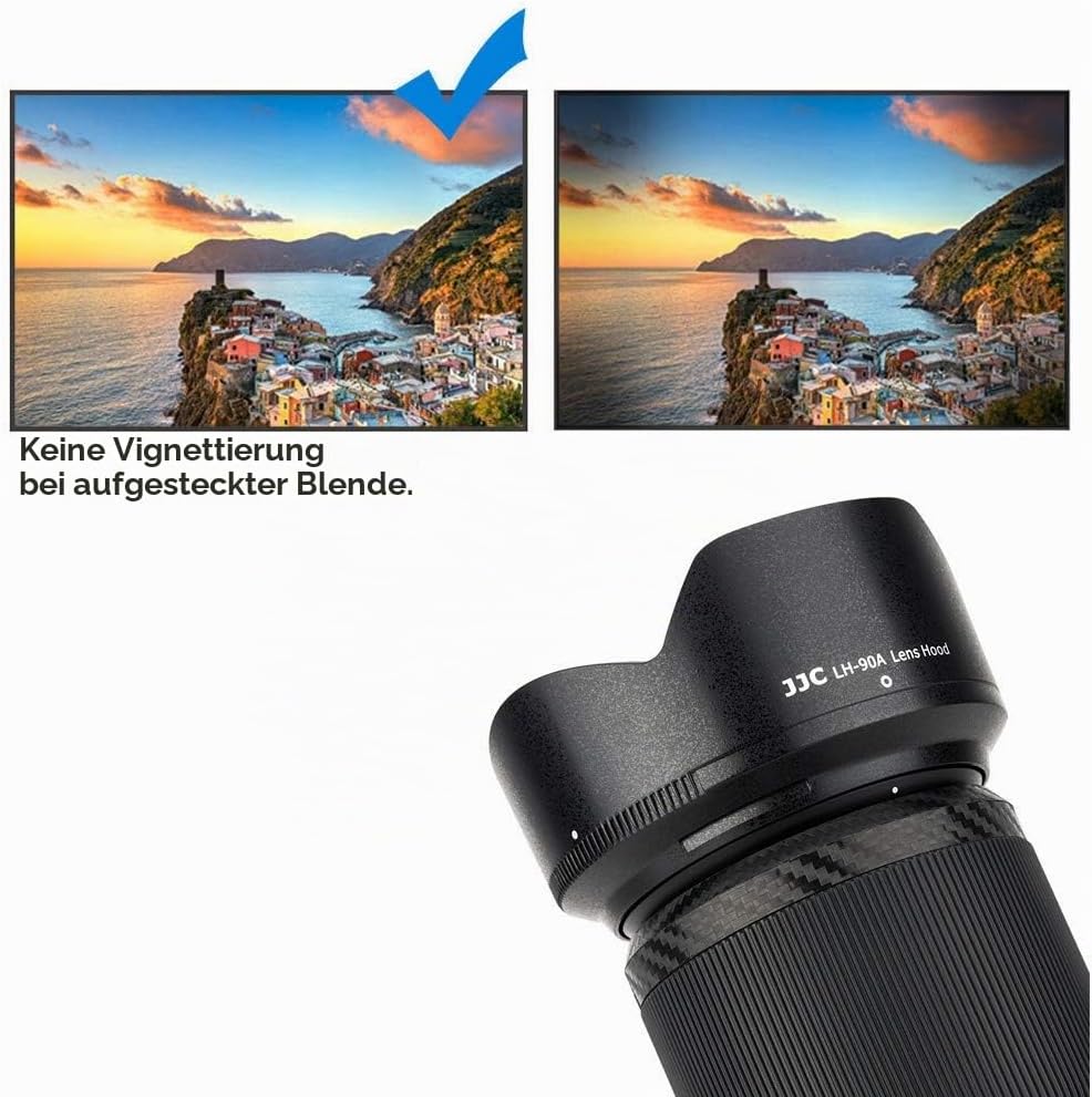JJC Gegenlichtblende für Nikon NIKKOR Z DX 50-250mm F/4.5-6.3 VR Kamera-Objektive on Nikon Z50 - Ers