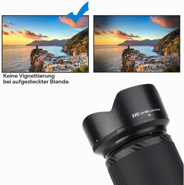 JJC Gegenlichtblende für Nikon NIKKOR Z DX 50-250mm F/4.5-6.3 VR Kamera-Objektive on Nikon Z50 - Ers
