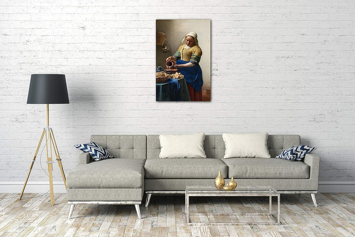 Printed Paintings Leinwand (60x80cm): Jan Vermeer - Das Milchmädchen (1658) 60x80 cm, 60x80 cm