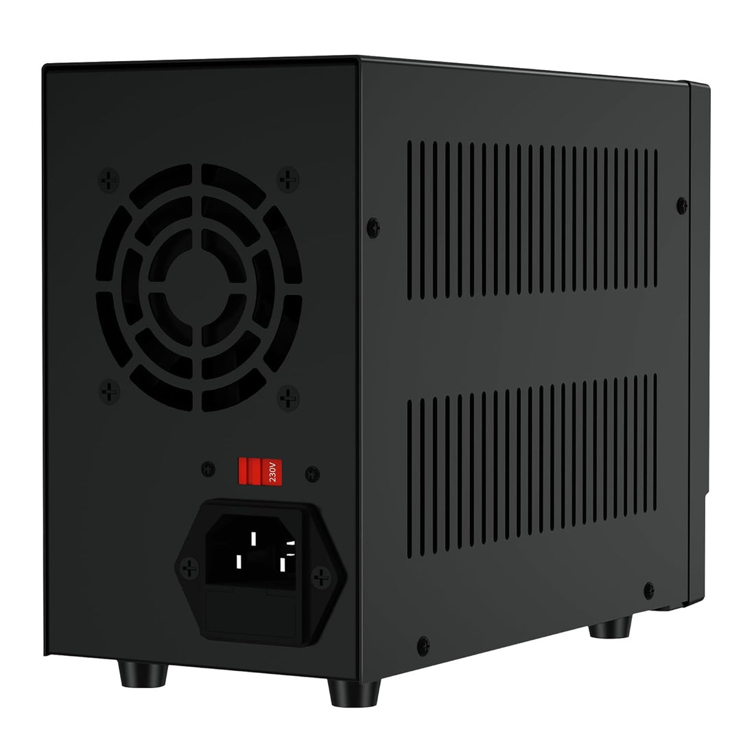 Labornetzgerät einstellbar 30V 5A, Variables DC-Netzteil mit USB-A/Typ-c-Schnellladeanschluss, hochp