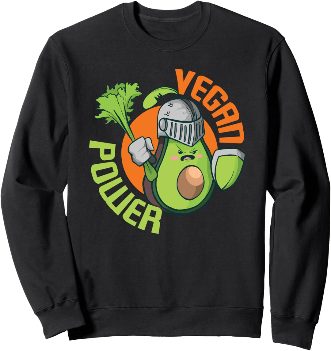 Lustiges Avocado Vegan Veganer Ritter Sweatshirt