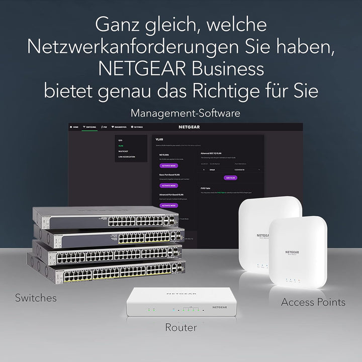 NETGEAR MS305 5 Port Switch Multi-Gigabit Ethernet Netzwerk (mit 5X 1G/2,5G, Desktop- oder Wandmonta