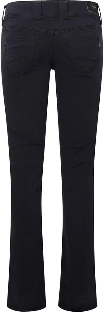Pepe Jeans Damen Venus Jeans Regular Fit Low Waist Authentic Rope 25W / 30L Black (Black), 25W / 30L