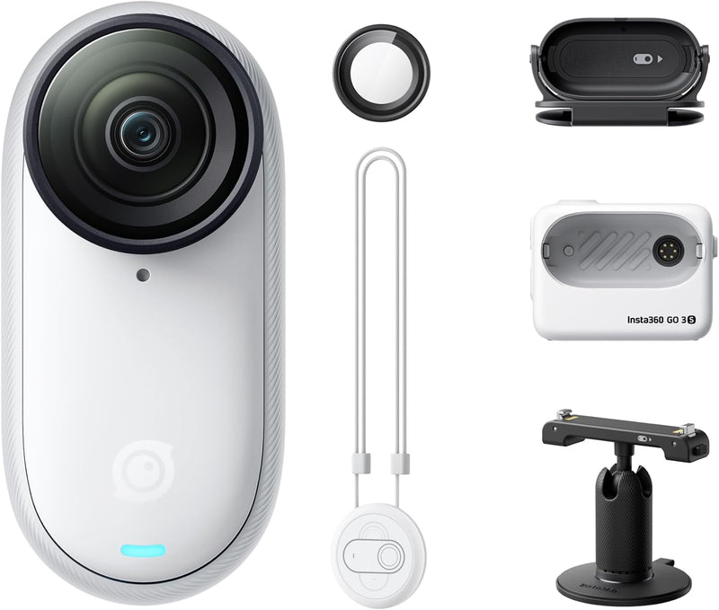 Insta360 GO 3S 64 GB - Tragbare 4K Mini-Kamera, Freihand-POVs, Überall anbringbar, Stabilisierung, 1