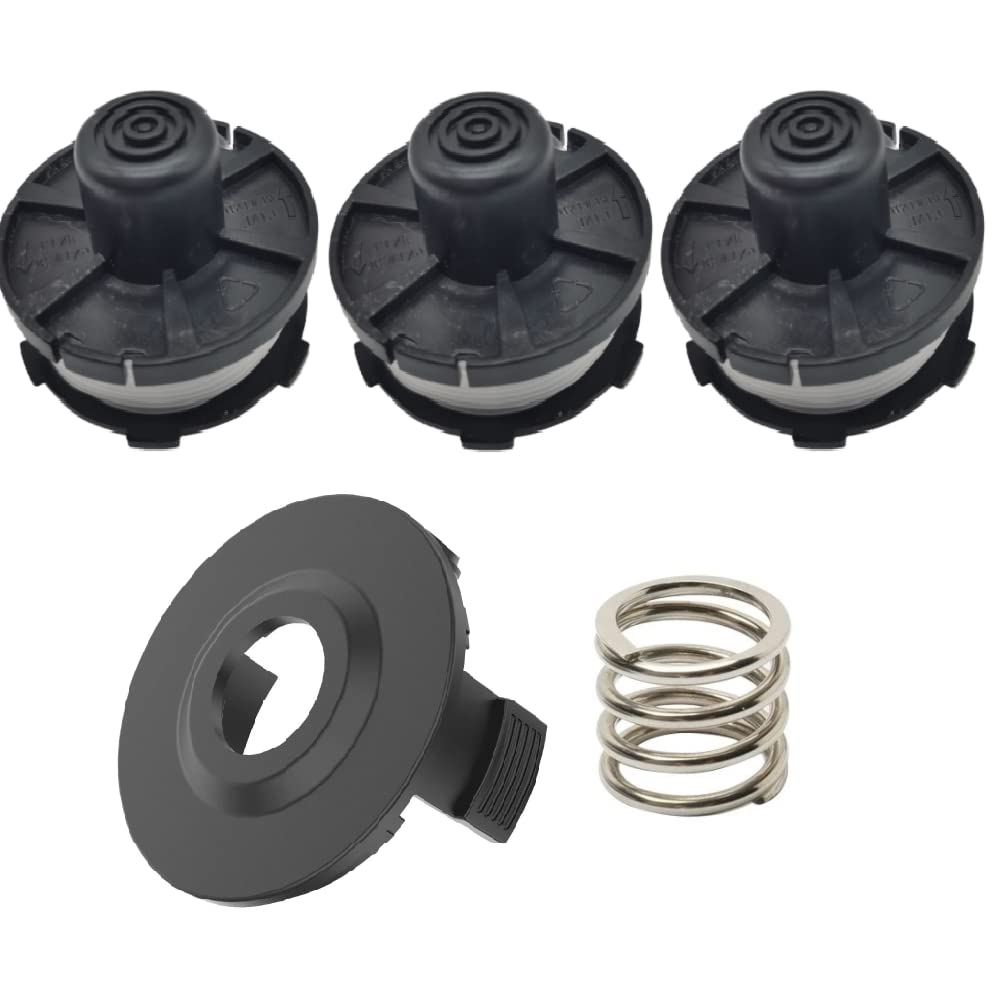 3 Stück Gewindeleitungsspulen und 1 Spulenabdeckung für Makita DUR141 DUR181RF DUR181Z DUR181 DUR180