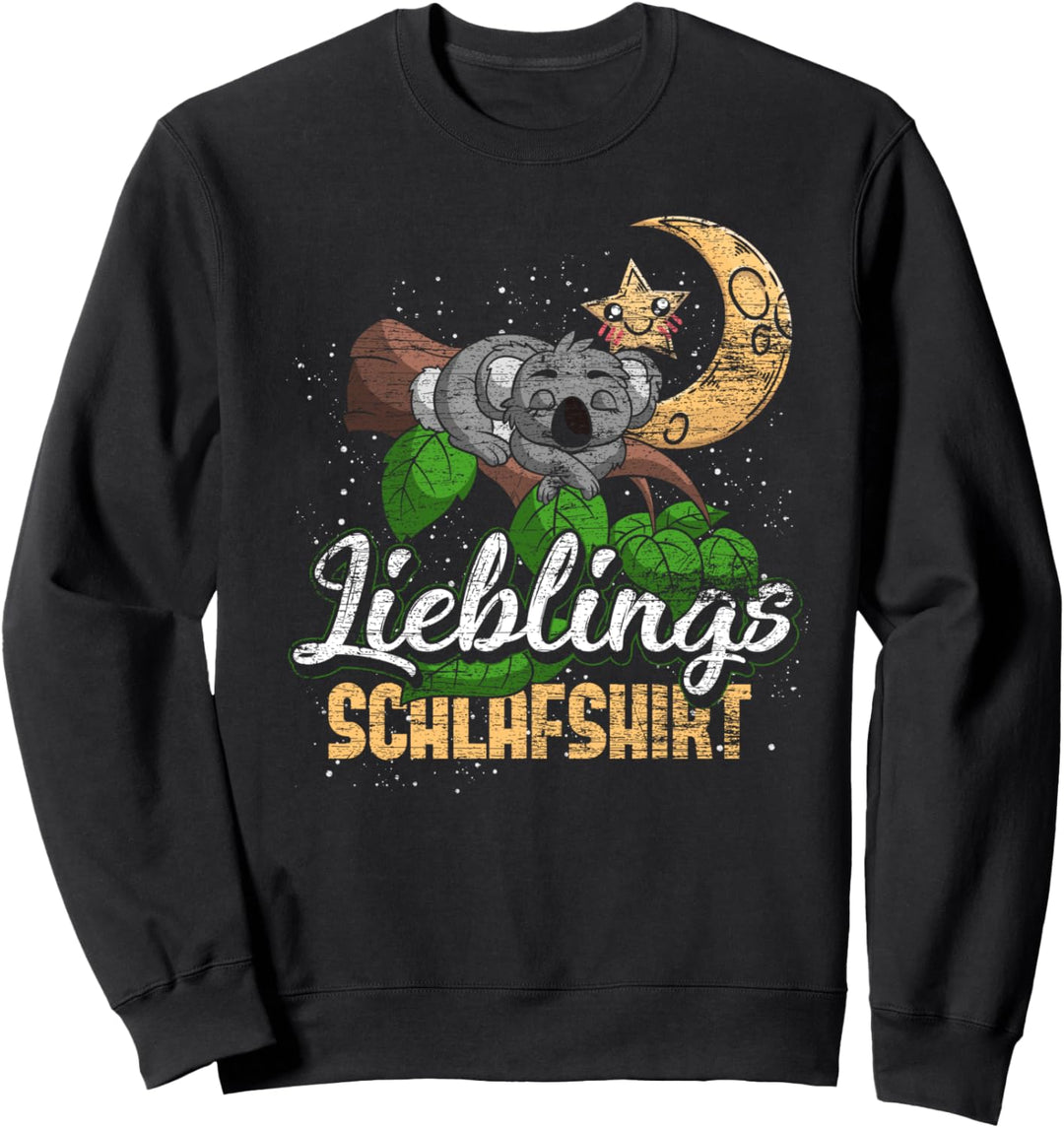 Schlafender Koala Langschläfer Tier Lieblings Schlafshirt Sweatshirt