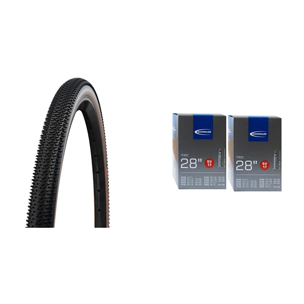 Schwalbe G-one Reifen, Leder, 40-622 mm Bundle mit SV40 Fahrradschlauch, Bundle mit SV40 Fahrradschl