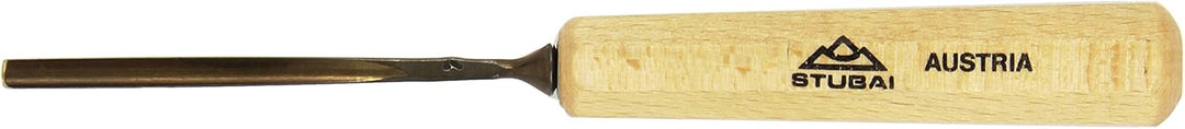STUBAI Stemmeisen Stechbeitel Serie 52 - Form 7 | Gerades Hohleisen - 4 mm, mit Holzgriff, für Figur