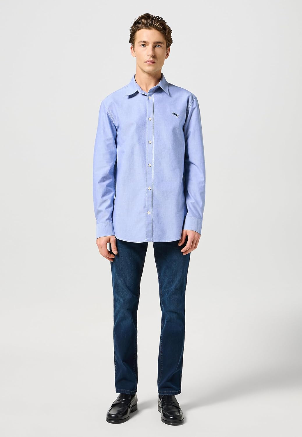 Wrangler Herren Ls 1 Pkt Shirt Shirt S Oxford_blue, S Oxford_blue