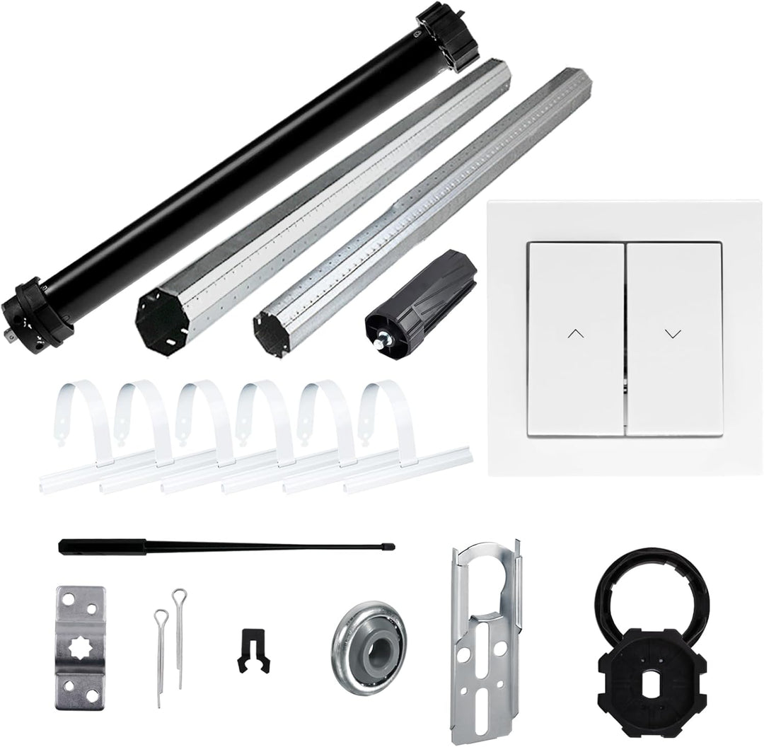 NOBILY *** Rolladen-Komplett-Set für 60mm (SW60) Achtkantwelle Maxi-Rolladenmotor 20Nm + Wippschalte