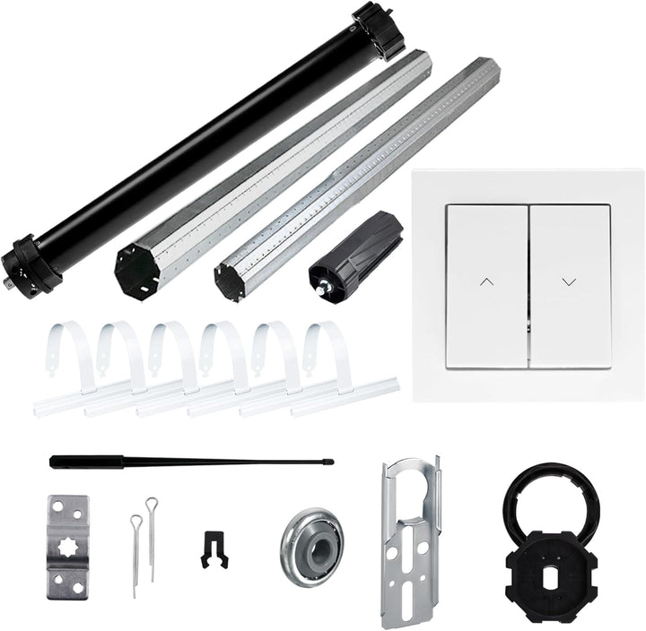 NOBILY *** Rolladen-Komplett-Set für 60mm (SW60) Achtkantwelle Maxi-Rolladenmotor 20Nm + Wippschalte
