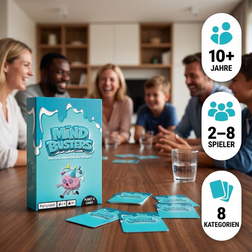 Planet A Mind Busters | Lustiges Kartenspiel &amp; Partyspiel