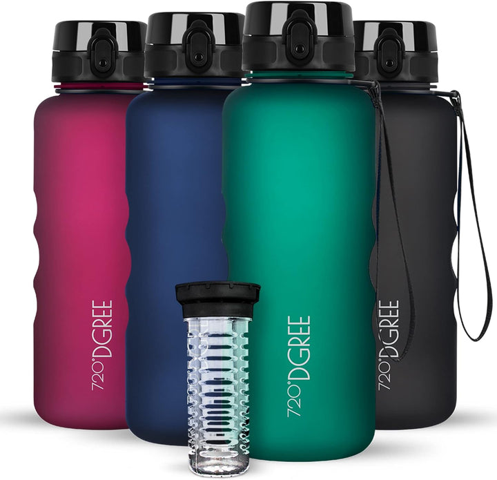 720°DGREE Trinkflasche 1,5l “uberBottle“ +Früchtebehälter - BPA-Frei, Auslaufsicher - Wasserflasche
