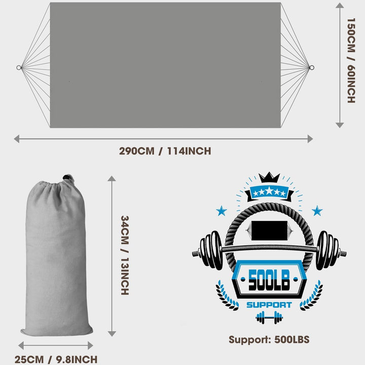 Hängematte Outdoor Boho-Stil für Garten, Balkon, Terrasse, Indoor, mit gebogener Holzstange, Befesti