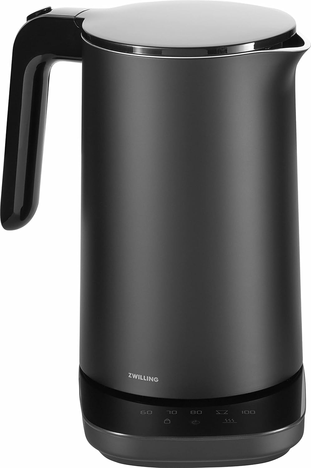 ZWILLING ENFINIGY Wasserkocher Pro mit Temperatureinstellung, Edelstahl-Kalkfilter & Warmhaltefunkti