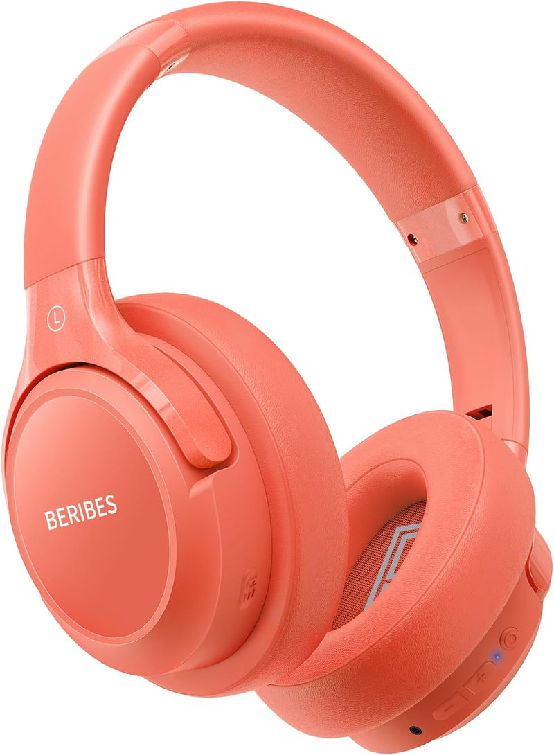 BERIBES Bluetooth Kopfhörer Over Ear, 65 Std Kopfhörer Kabellos Bluetooth mit 6 EQ-Modi, HiFi Stereo