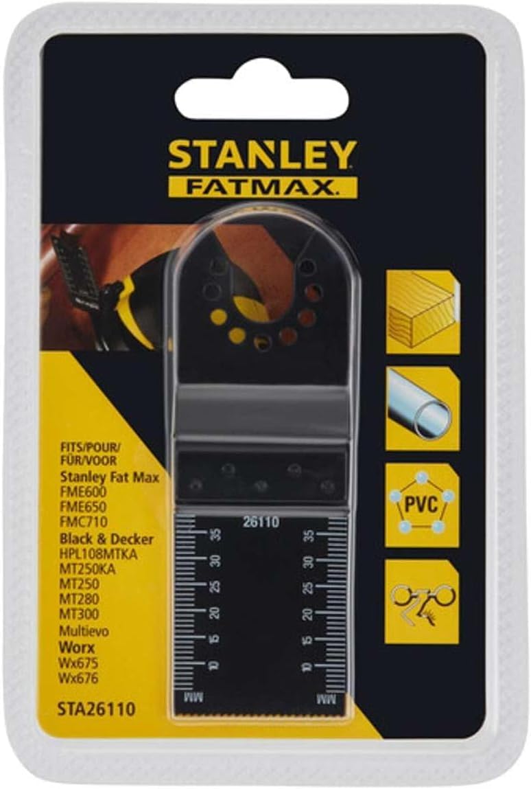 Stanley FatMax Bi-Metall Universalsägeblatt (für Holz und Metall, 32 mm Klingenbreite, 40 mm Klingen