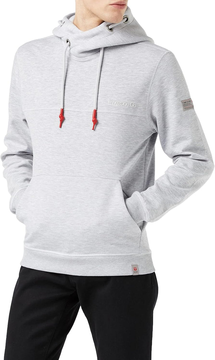 Timezone Herren Hi-tech Hoody Kapuzenpullover S Silver Grey Melange, S Silver Grey Melange