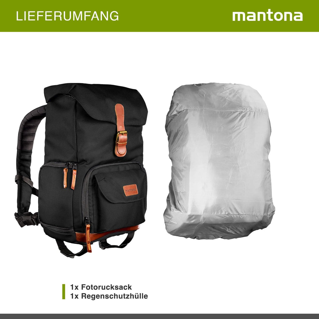 Mantona Fotorucksack Luis Luis junior Schwarz, Luis junior Schwarz