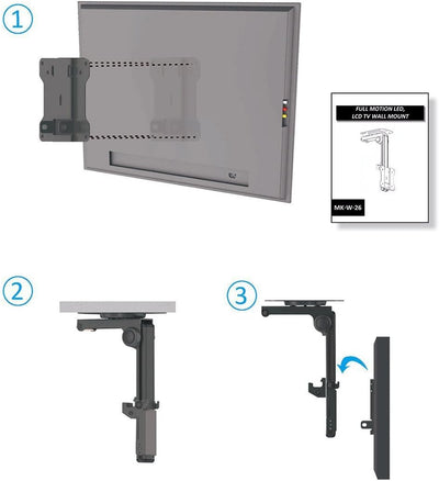 deleyCON Universal TV & Monitor Deckenhalterung 13"-27" Zoll (33cm - 68cm) - Bis 20Kg & VESA 100x100