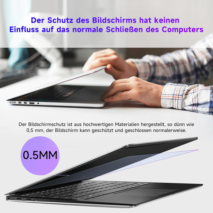 2 Pack Blaulichtfilter Displayschutzfolie 13.3 Zoll 16:10, Blendschutzfolie Augenschutz Schutzfolie,