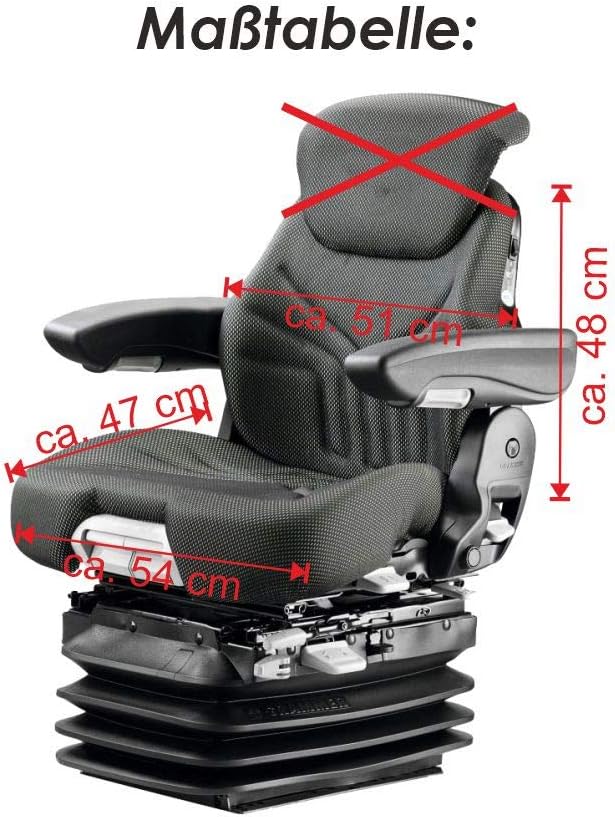 RAU Schonbezug/Sitzbezug für Landmaschinen/Traktor/Trecker/Schlepper/Bagger/Grammer Sitze anthrazit