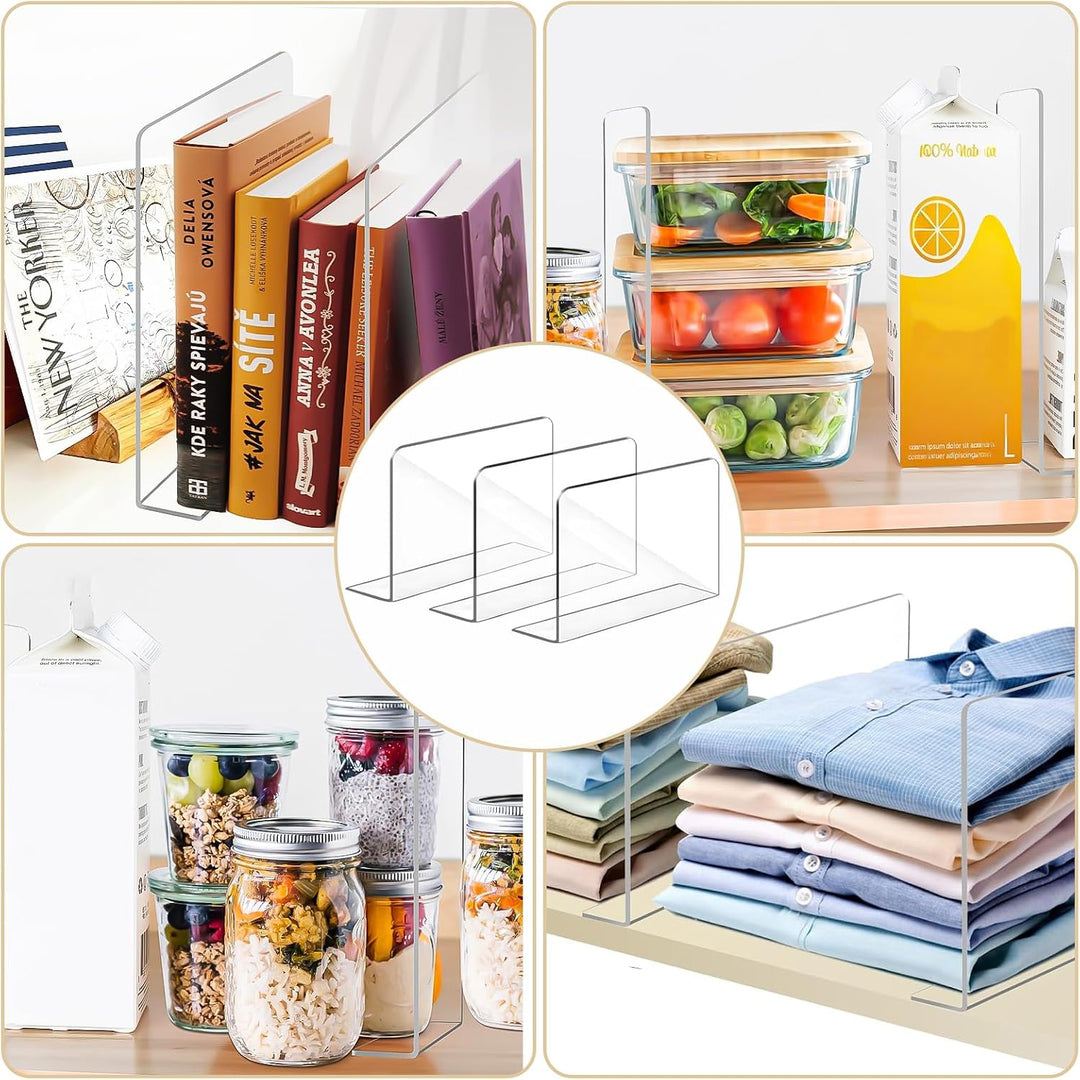 12 Stück Regaltrenner, Regaltrenner Bücher 20 x 12 cm Regaltrenners, Kleiderschrank Regalteilers für