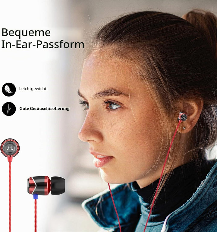 SoundMAGIC E10 Kabelgebundene Kopfhörer ohne Mikrofon, HiFi-Stereo-Ohrhörer, geräuschisolierende In-