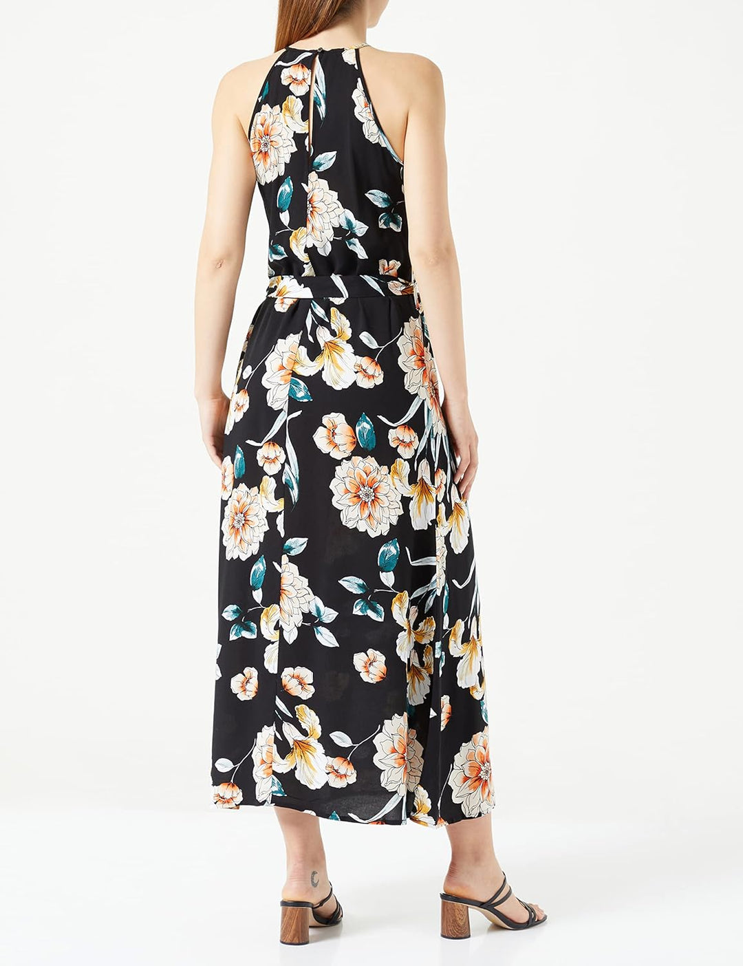 ONLY Damen Onlnova Life S/L Joy Long Dress Aop Ptm 32 Black/Aop:369 Soft Flowers, 32 Black/Aop:369 S