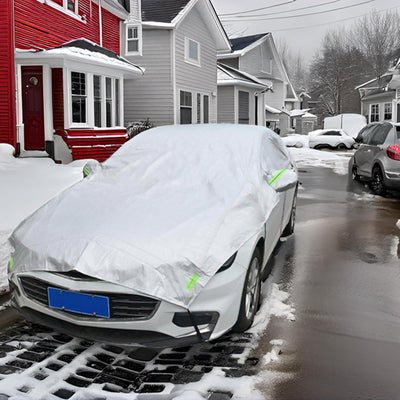 Halbgarage für Auto, Auto Halbgarage Abdeckung Winter, 210D Oxford Outdoor Autoabdeckung, Wasserdich