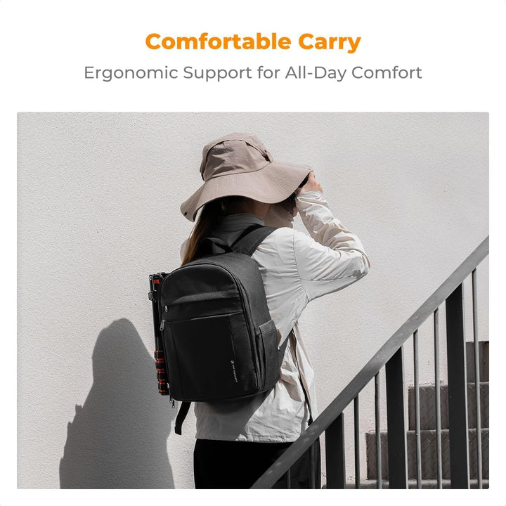 K&F CONCEPT Kamerarucksack Fotorucksack Kompakt & Leicht mit Regenschutz, Camera Backpack für Spiege